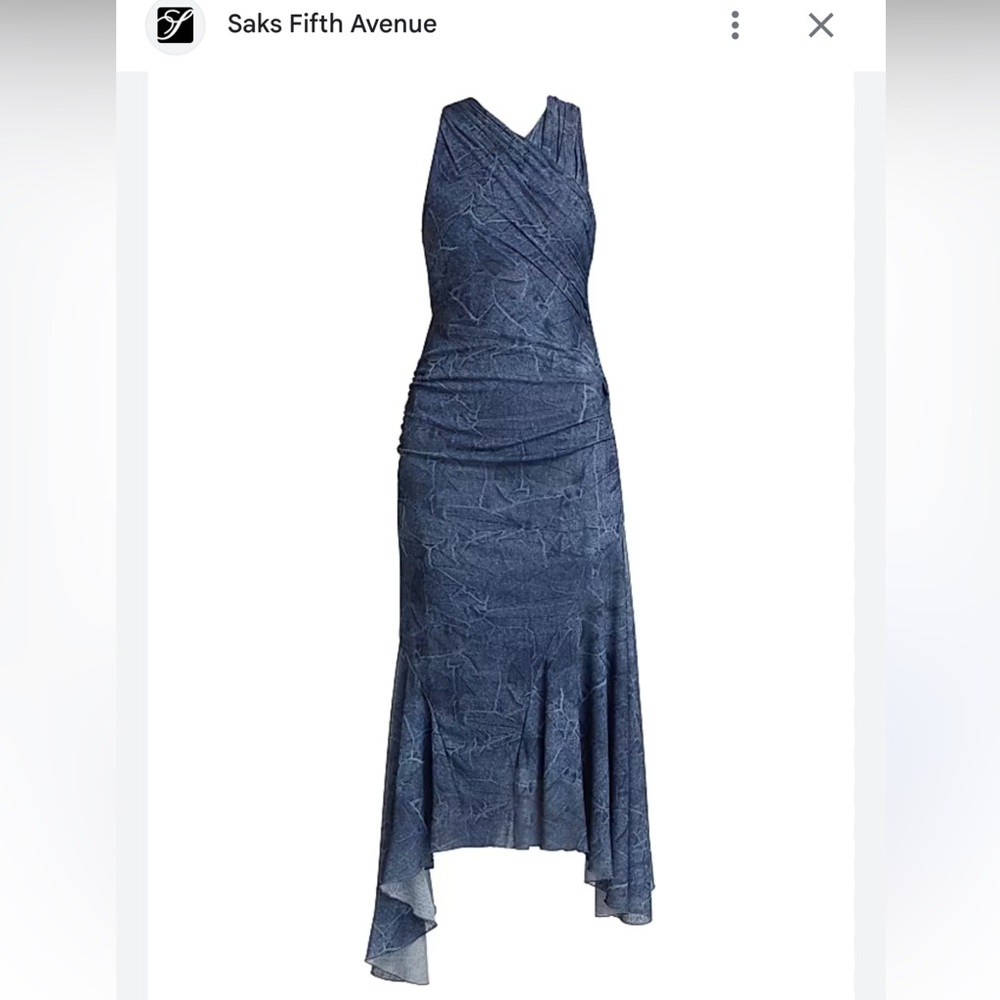 Ganni Mesh Ruched Dress